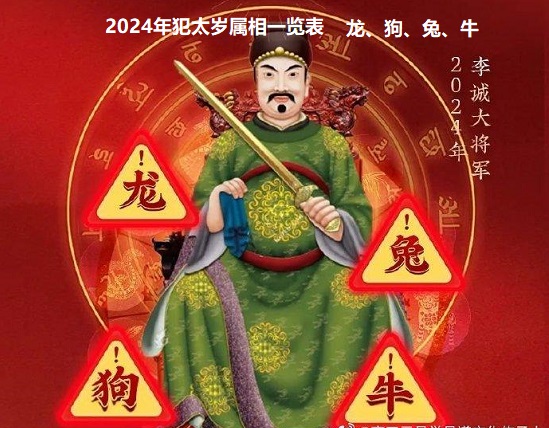 2024年犯太岁属相一览表